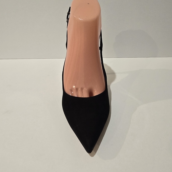 SCHUTZ Black Suede Slingback Stilhetto Heels Shoes 9 - Picture 3 of 10